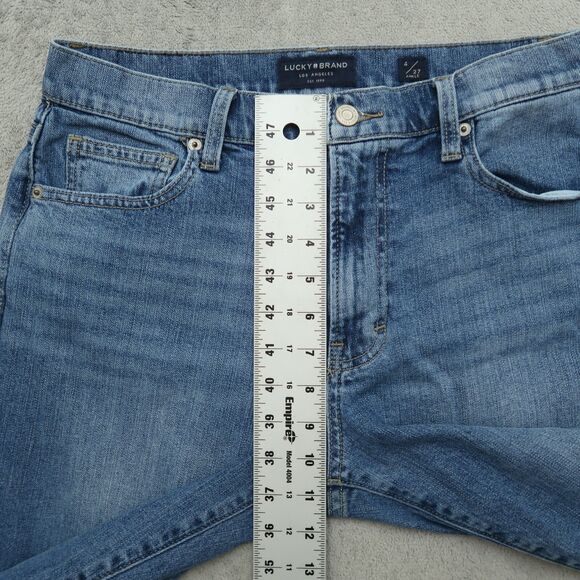 Lucky Brand Mom Jeans Women's 4/27 Ankle High-Rise Drew 26" Inseam Distressed - Picture 8 of 16